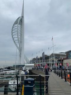 Gunwharf Quays and the Spinnaker Tower in Portsmouth - our lunch stop